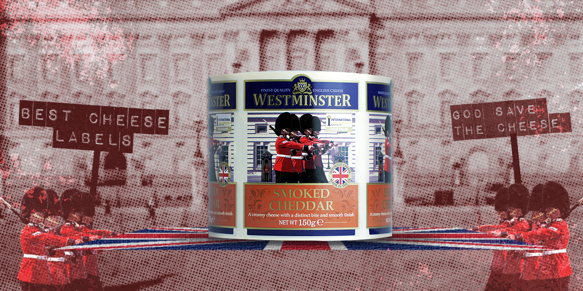 Printed self-adhesive cheese labels by Etiquette Labels - UK Experts in Labels and Labelling 